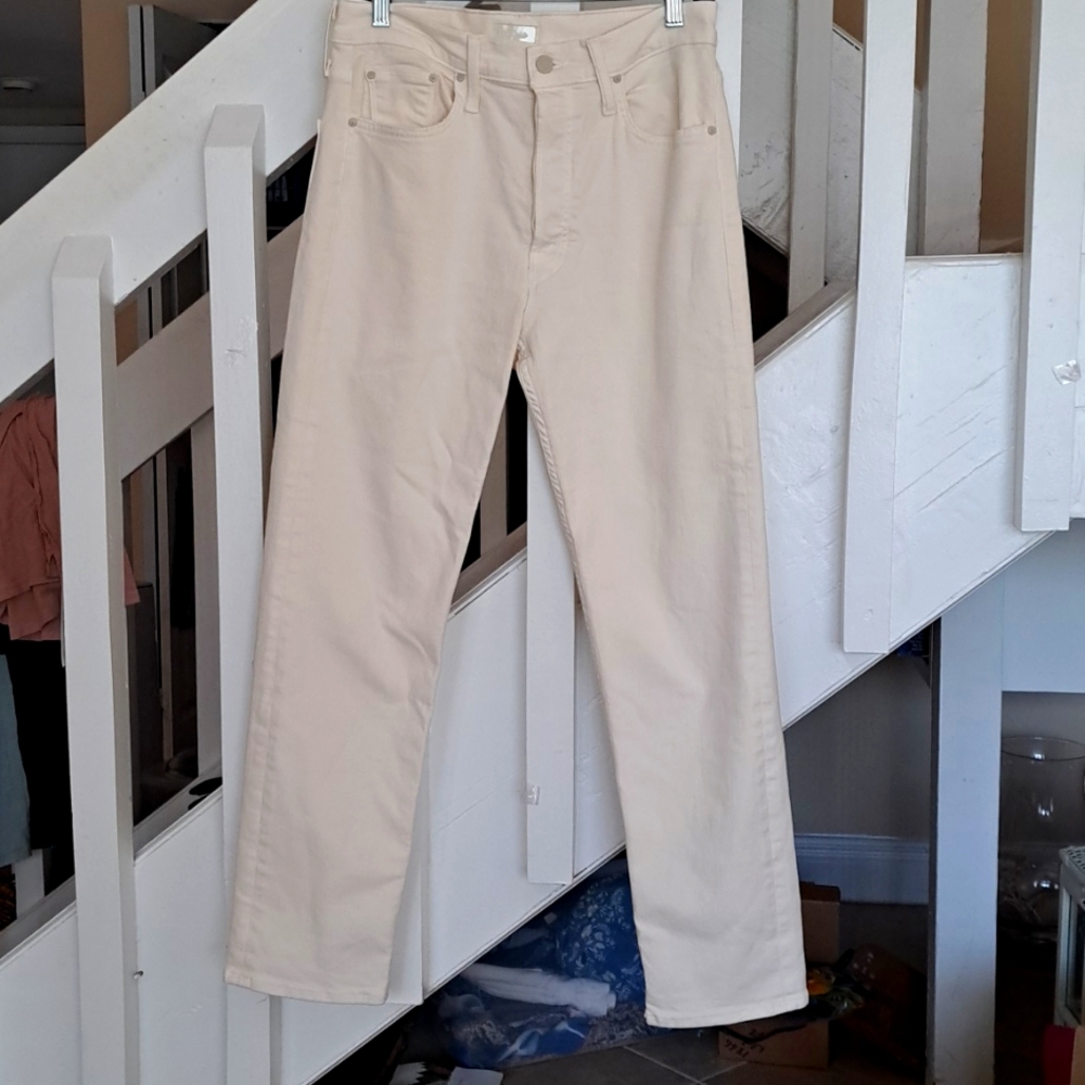 Mother The TOMCAT Ankle Jean in Cream Puff sz30 Excellent